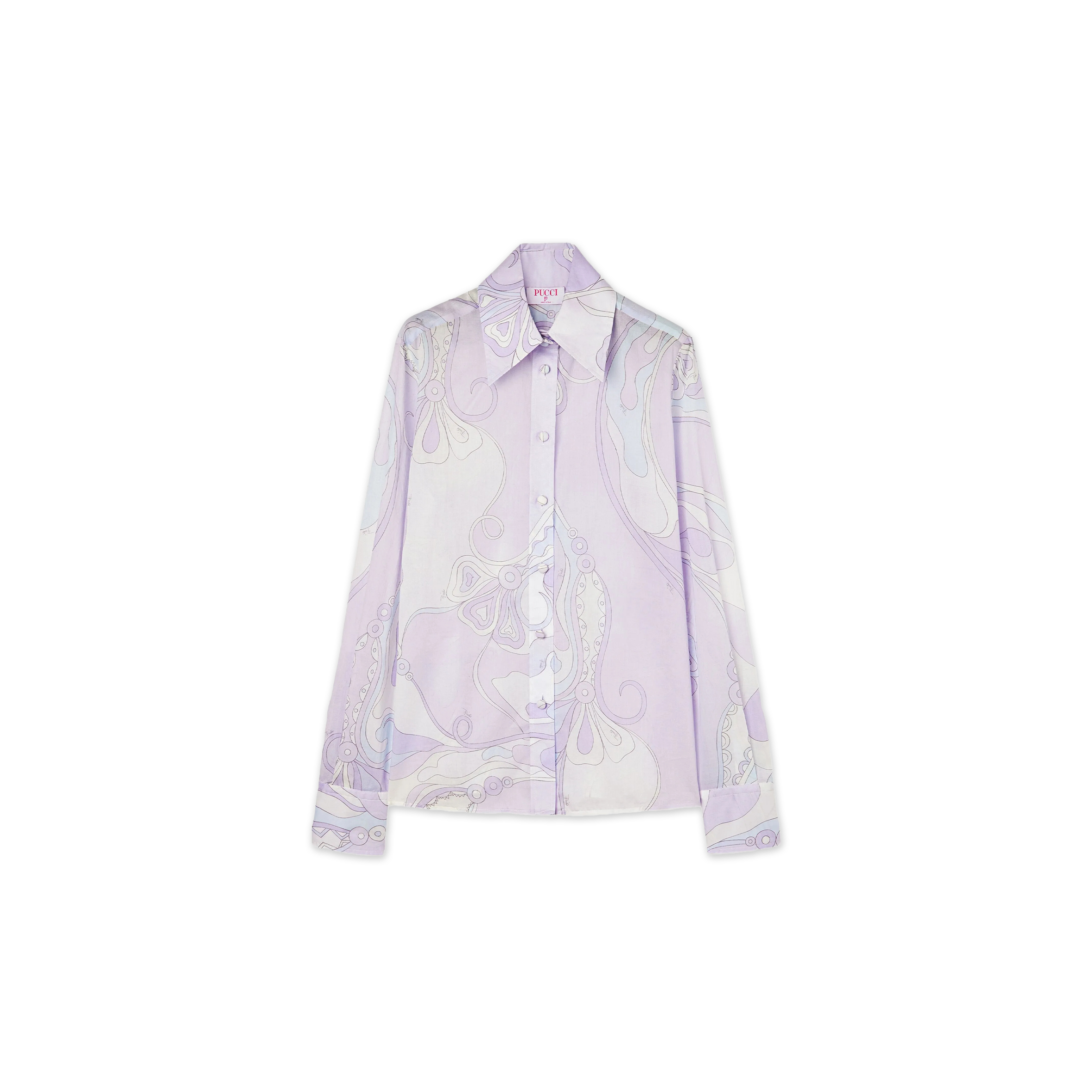 PUCCI ORCHIDEE PURPLE COTTON SHIRT